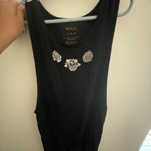RVCA Black Floral Women's Tank Top